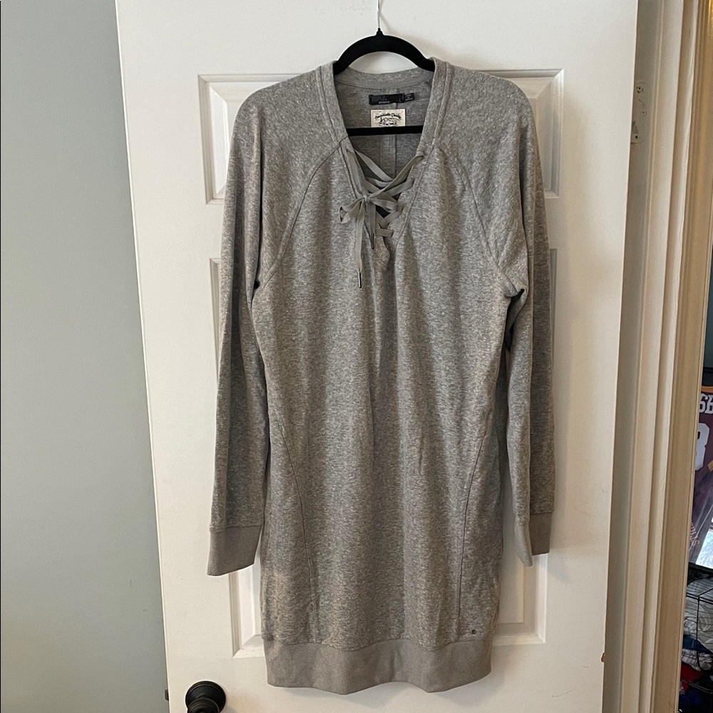 Prana Gray Sustainable Sweater Dress EUC worn once large